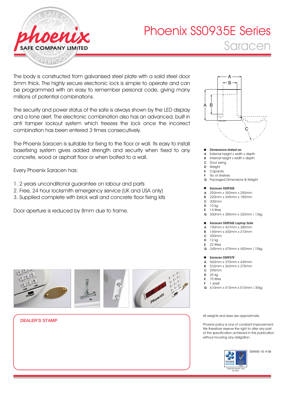 Phoenix ss0935e series saracen | Phoenix SS0935E User Manual | Page 2 / 2