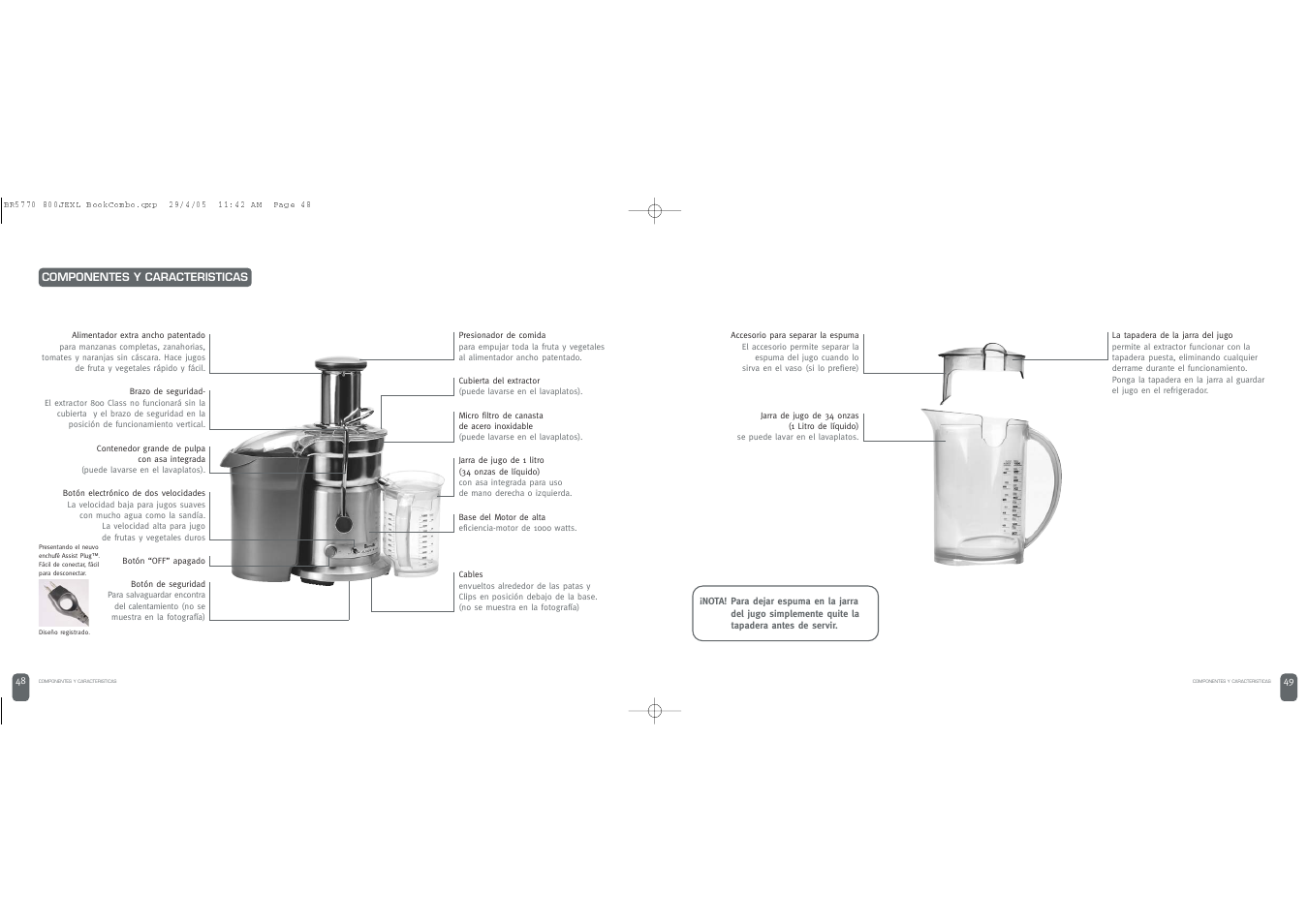 Breville JUICE FOUNTAIN ELITE User Manual | Page 25 / 63