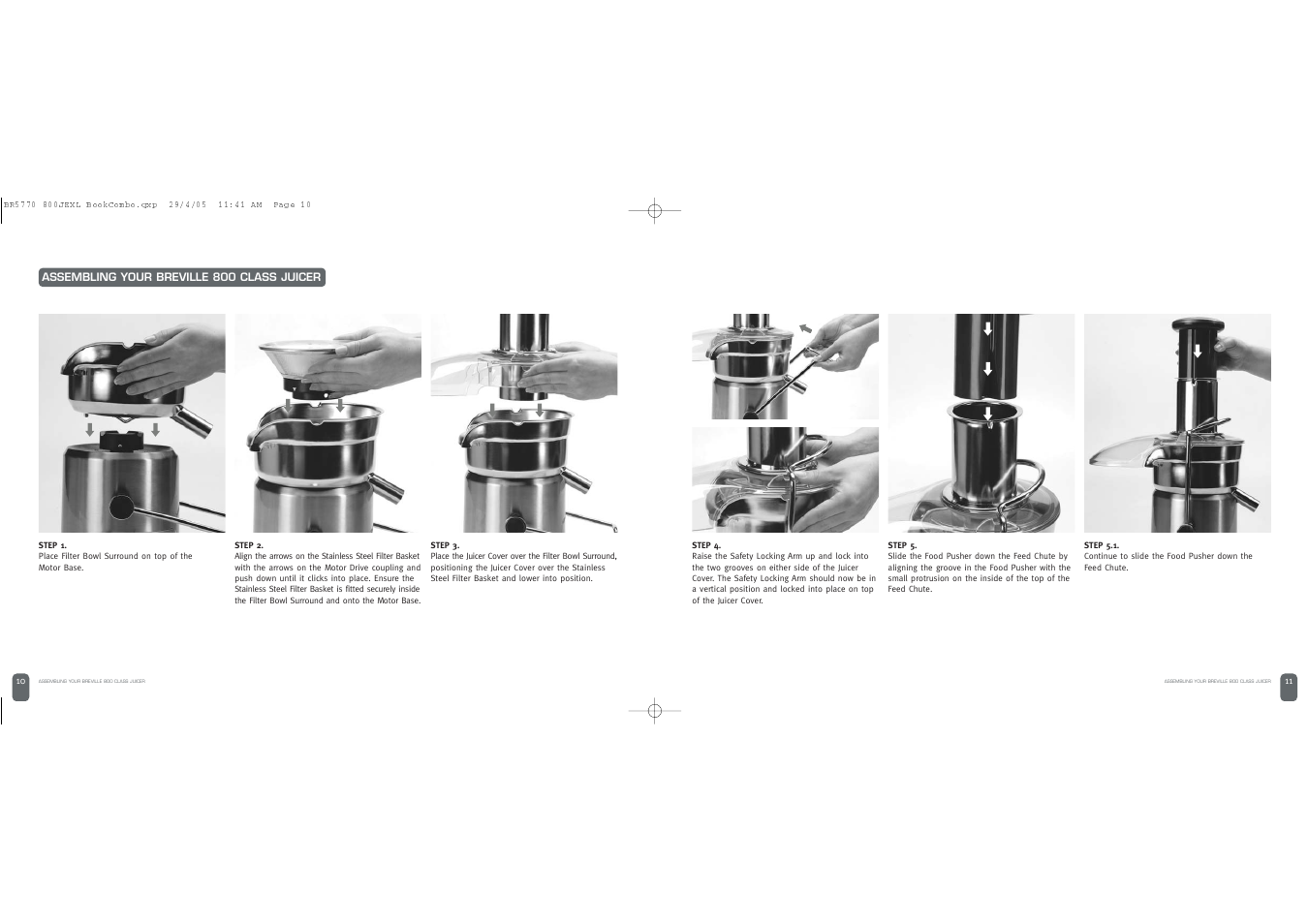 Breville JUICE FOUNTAIN ELITE User Manual | Page 6 / 63