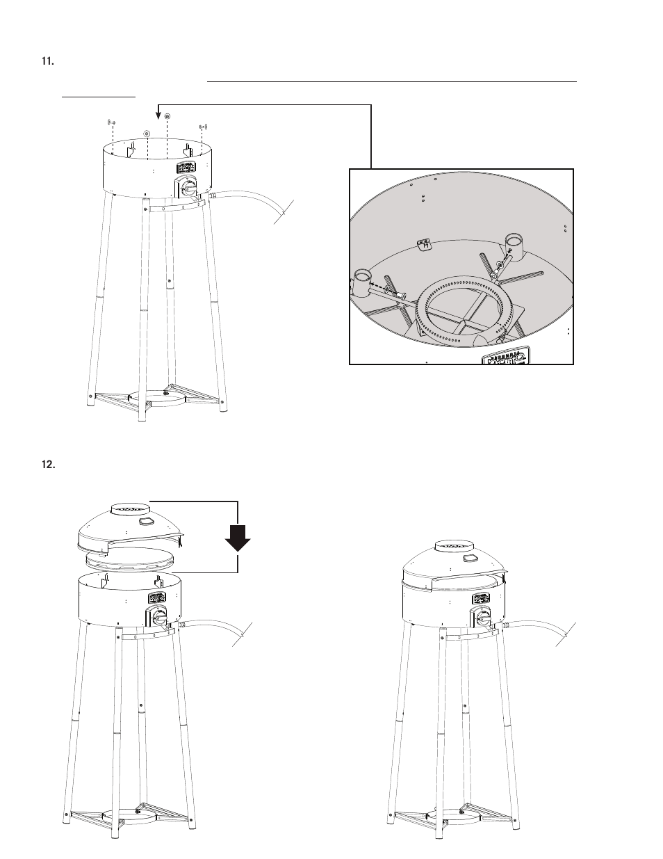 Pizzacraft PM6011 Pizza Oven Leg Kit User Manual | Page 8 / 11