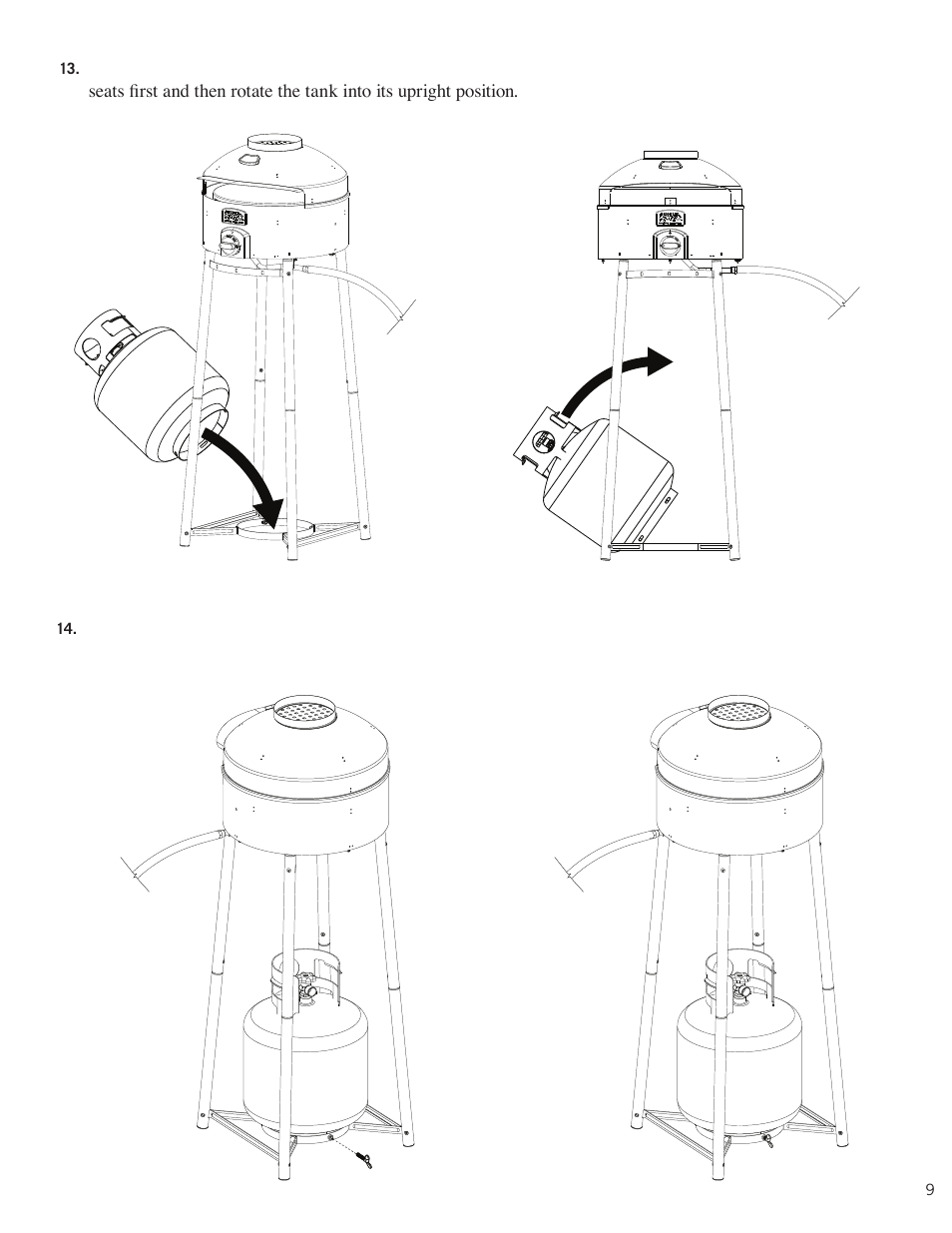 Pizzacraft PM6011 Pizza Oven Leg Kit User Manual | Page 9 / 11