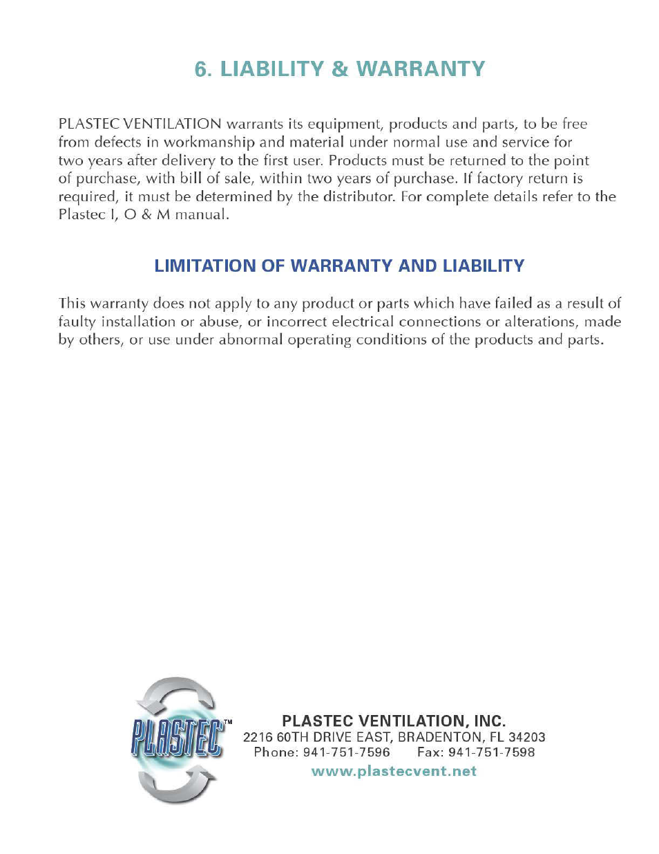 Plastec 50 User Manual | Page 7 / 7