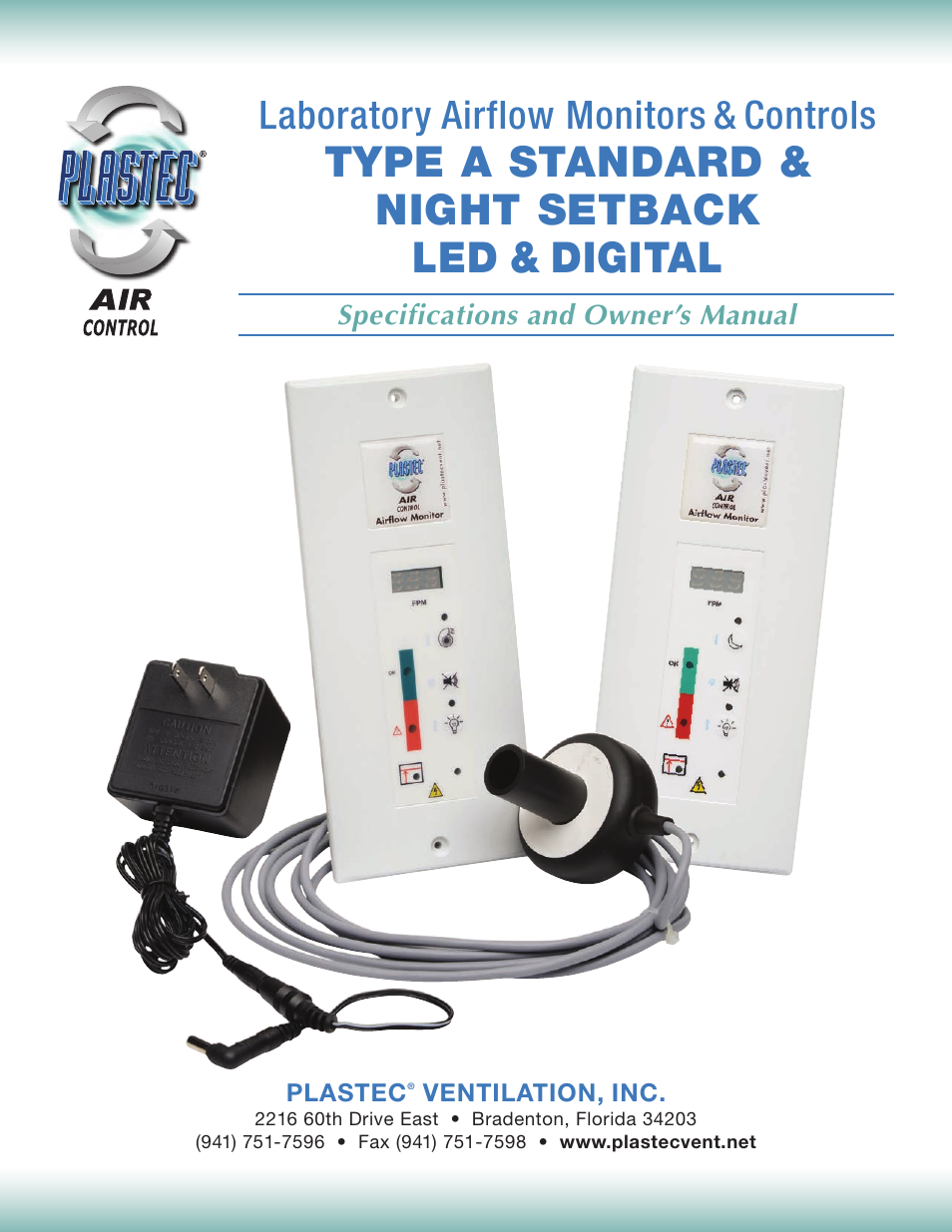 Plastec Airflow Monitor A User Manual | 14 pages