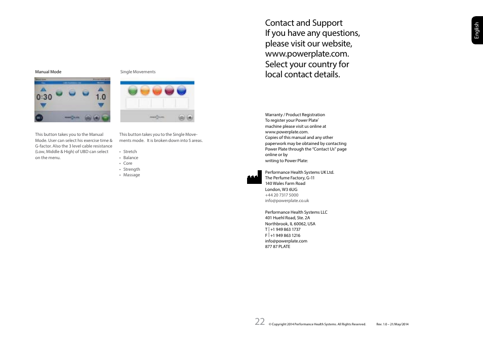 Power Plate pro7HC User Manual | Page 11 / 11