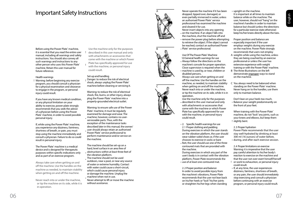 Important safety instructions | Power Plate pro7HC User Manual | Page 4 / 11