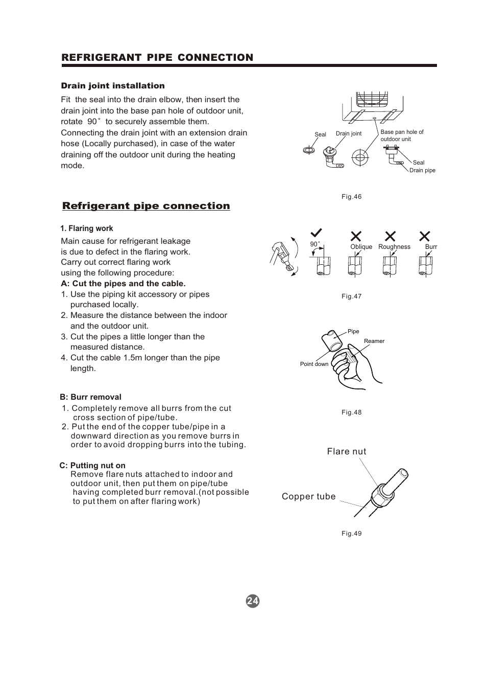 Т³гж 25, Refrigerant pipe connection, 24 refrigerant pipe connection | Pridiom Condenser Installation Manual User Manual | Page 25 / 33