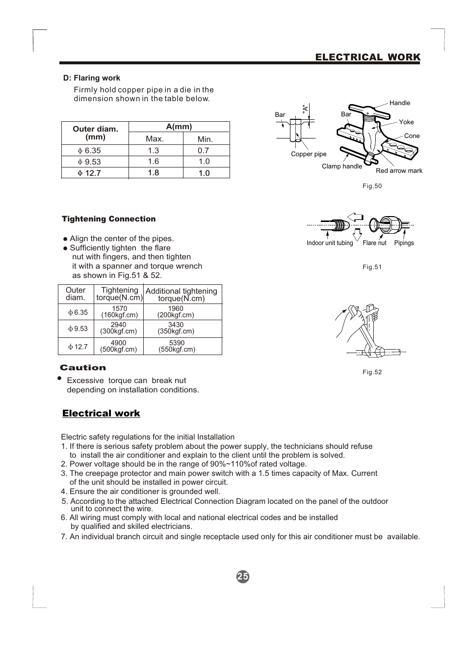 Т³гж 26, 25 electrical work, Electrical work | Pridiom Condenser Installation Manual User Manual | Page 26 / 33