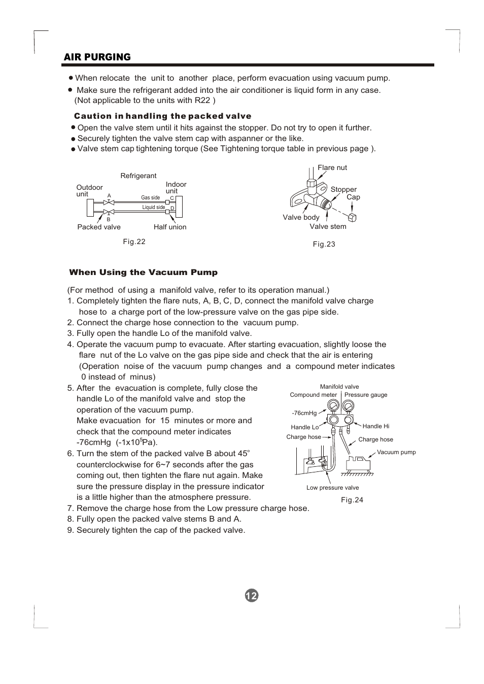 Т³гж 13, 12 air purging | Pridiom High Wall Installation Manual User Manual | Page 13 / 15