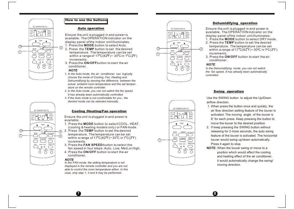 Т³гж 5 | Pridiom High Wall Remote Control Manual User Manual | Page 5 / 7
