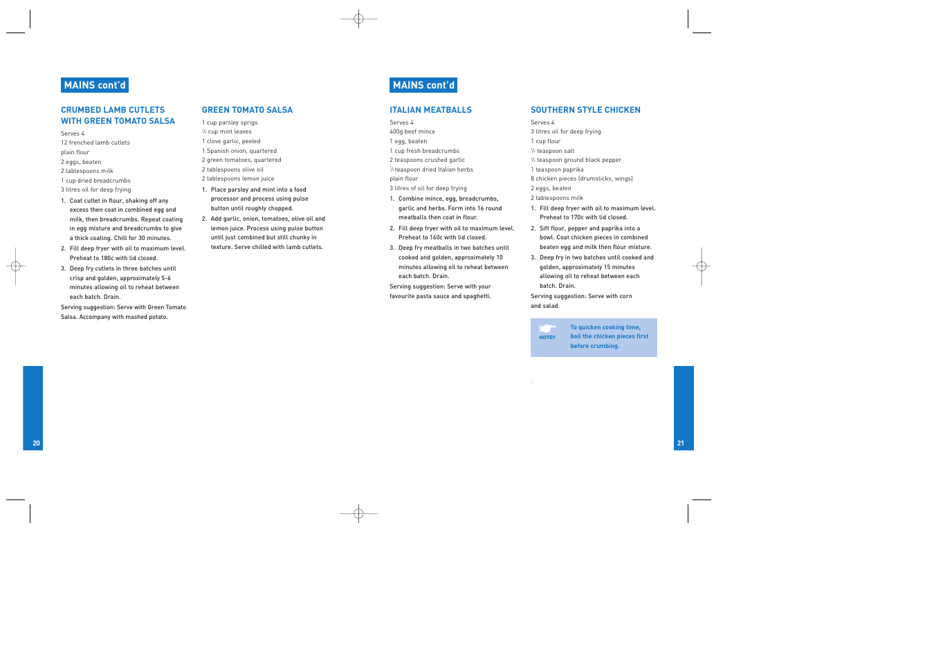 Mains cont’d | Breville DFY25 User Manual | Page 11 / 14