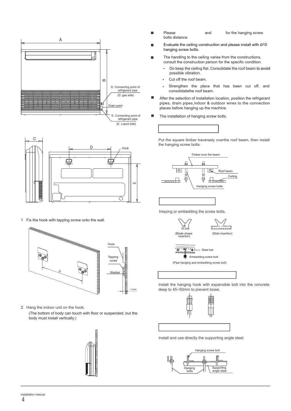 Pridiom Floor and Ceiling PFCM183HX Installation Manual User Manual | Page 5 / 25