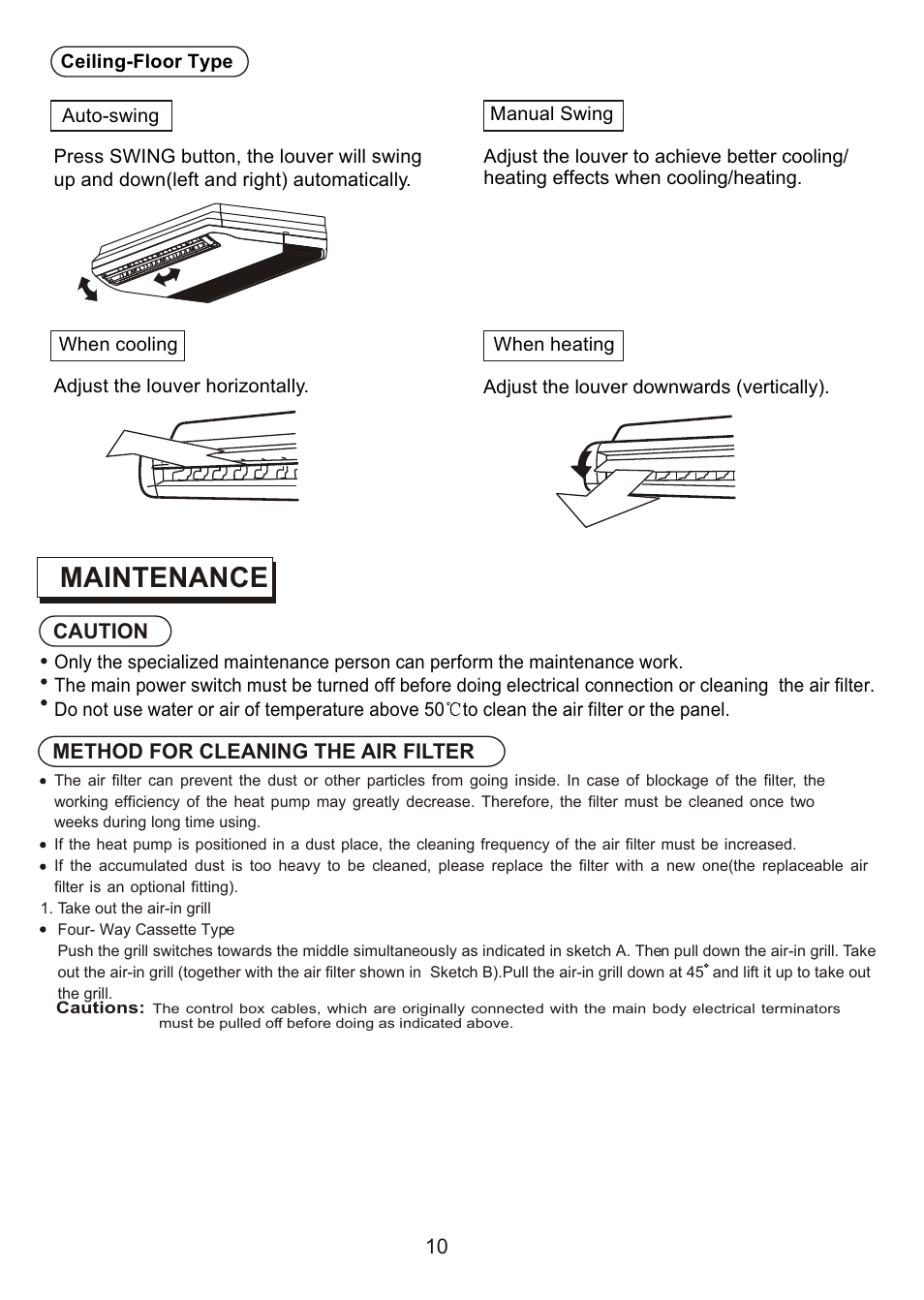 Т³гж 12, Maintenance | Pridiom Floor and Ceiling PFCM183HX User Manual User Manual | Page 12 / 16