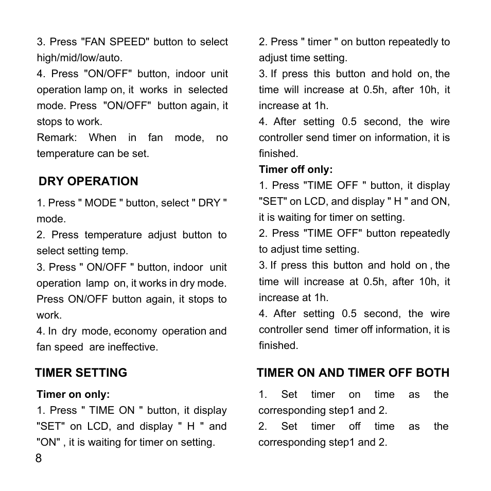 Pridiom WIRE CONTROLLER OF AIR CONDITIONER KJR-12B/DP(T)-F User Manual User Manual | Page 12 / 14