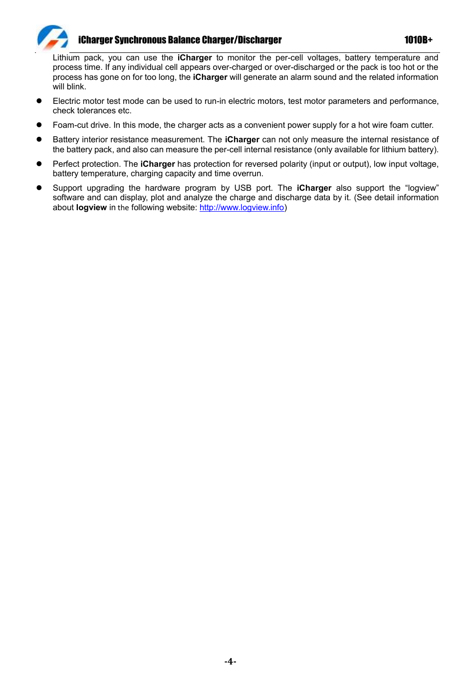 ProgressiveRC 1010B+ iCharger User Manual | Page 4 / 31