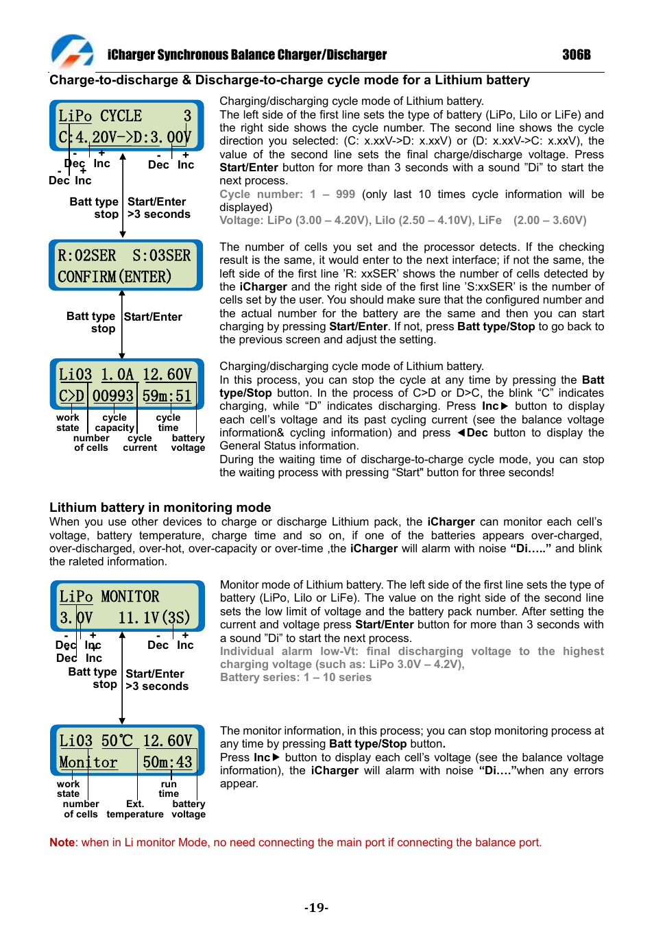 R:02ser s:03ser confirm(enter) | ProgressiveRC 306B iCharger User Manual | Page 19 / 32