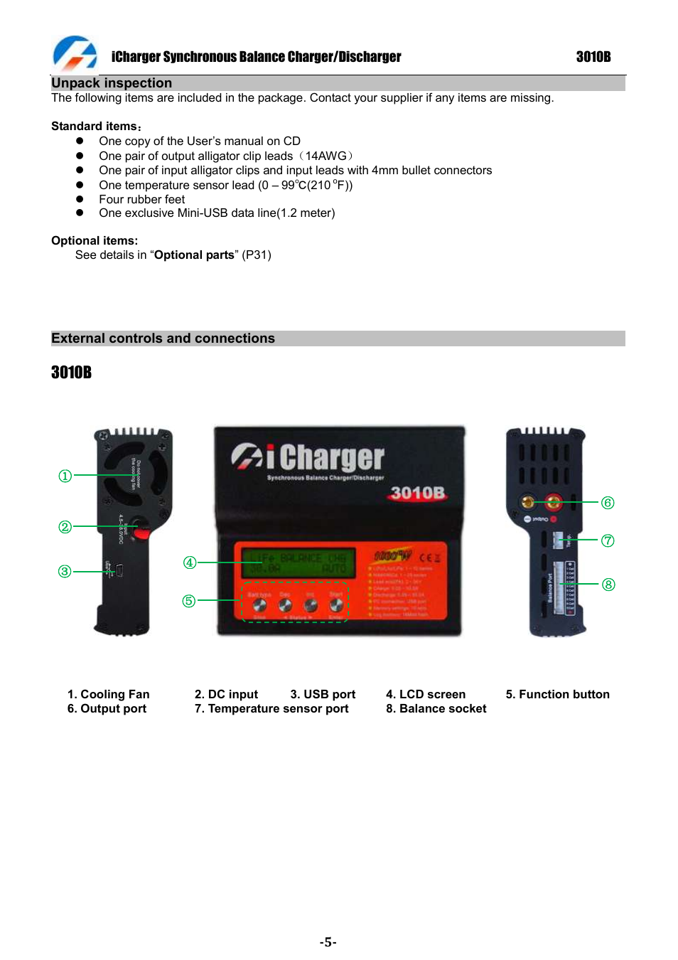 3010b | ProgressiveRC 3010B iCharger User Manual | Page 5 / 32