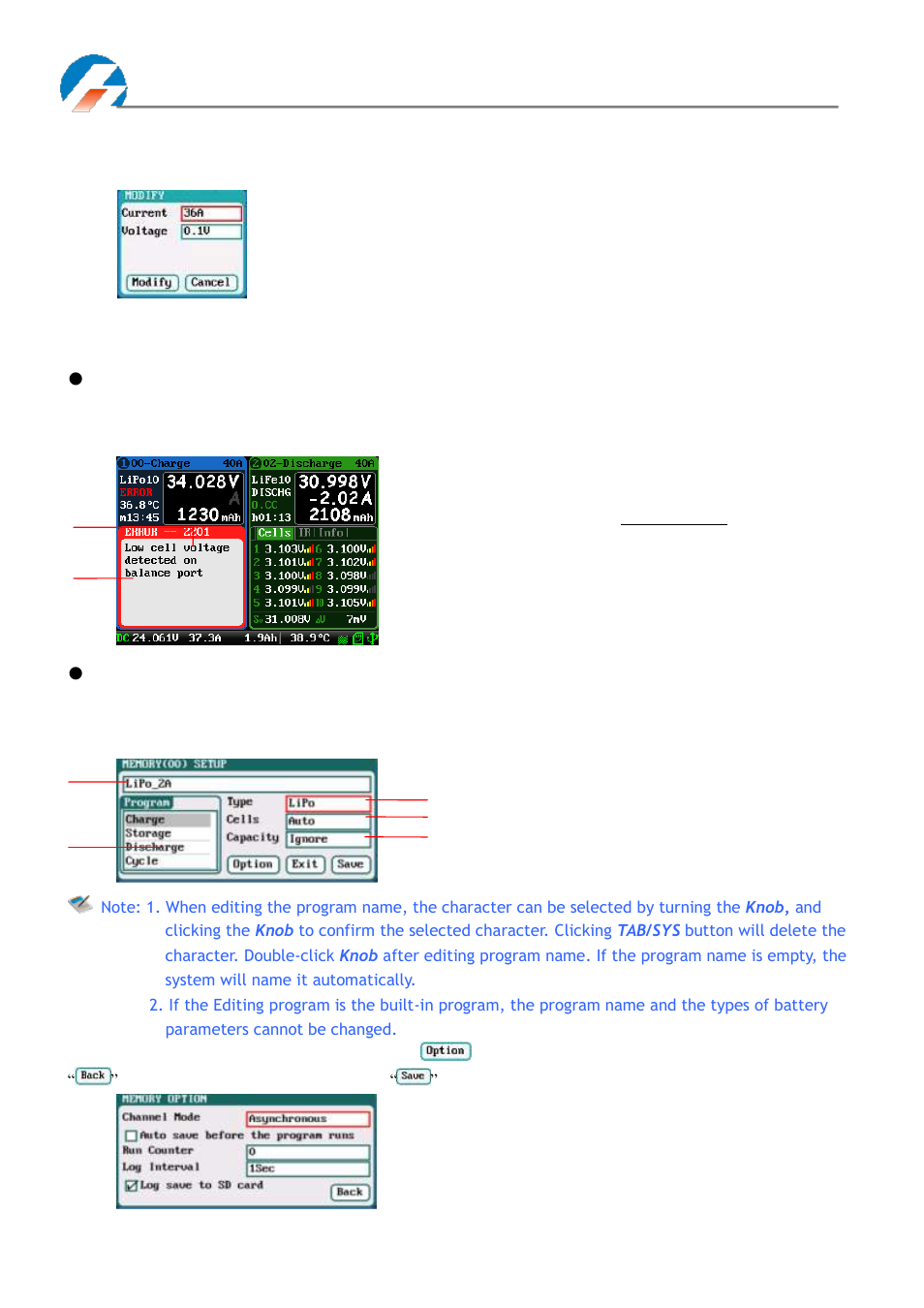 Error messages - program edit, Error messages, Program edit | ProgressiveRC 4010Duo iCharger User Manual | Page 15 / 42
