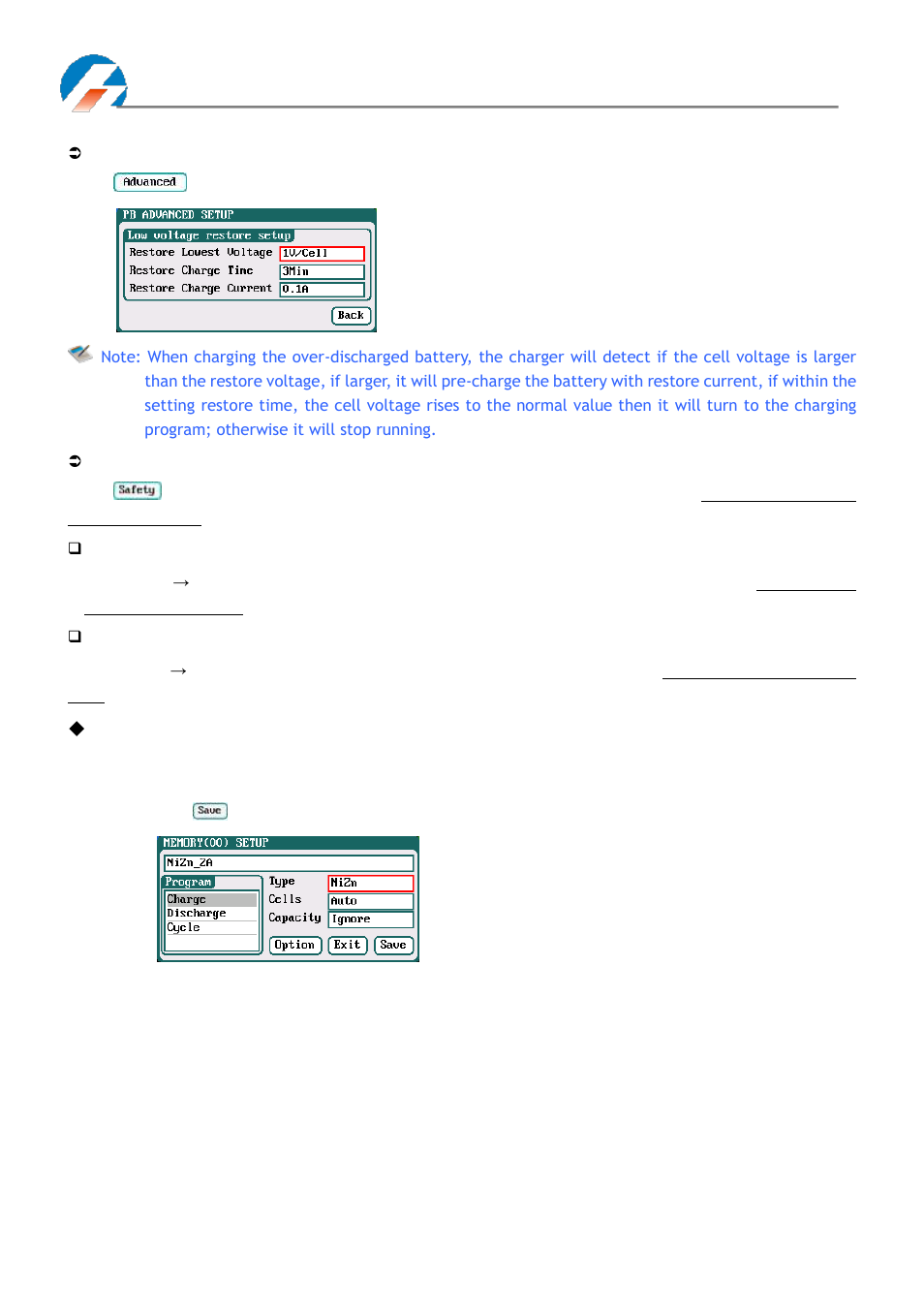 Nizn battery charge/discharge setup | ProgressiveRC 4010Duo iCharger User Manual | Page 24 / 42