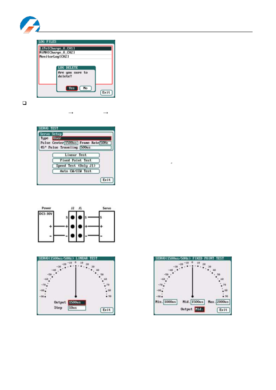 Servo test | ProgressiveRC 4010Duo iCharger User Manual | Page 32 / 42