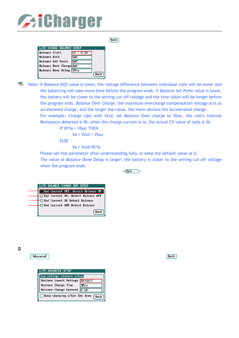 Lipo/liio/life battery charge advanced setup | ProgressiveRC 308Duo iCharger User Manual | Page 18 / 42