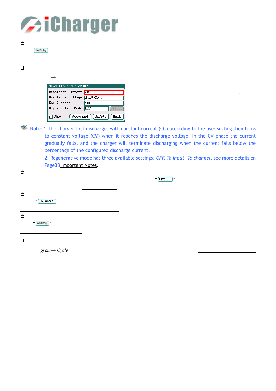 Nizn battery charge safety setup, Nizn battery discharge setup, Nizn battery cycle setup | ProgressiveRC 308Duo iCharger User Manual | Page 25 / 42