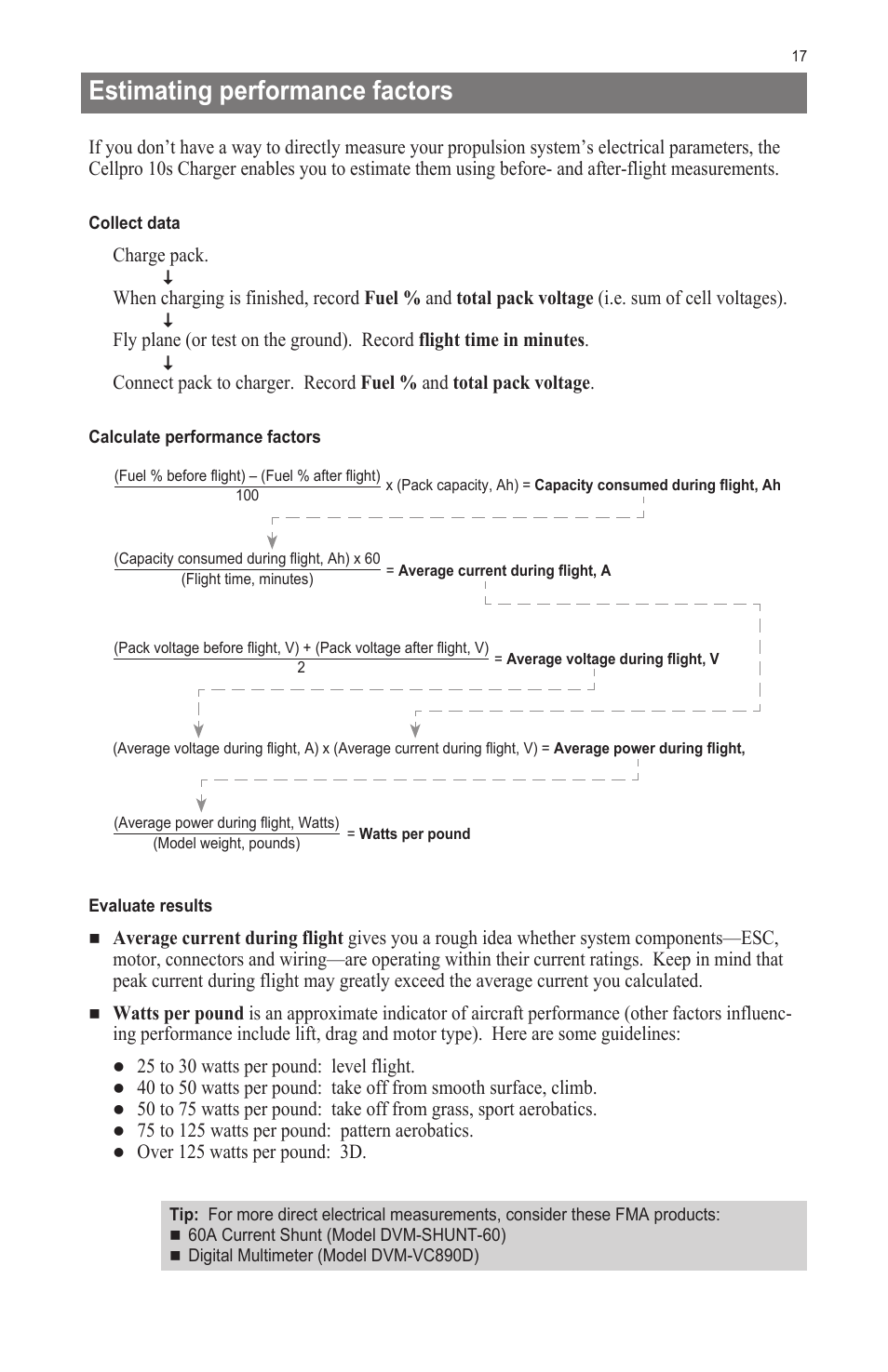 Estimating performance factors | ProgressiveRC 10S FMA Cellpro User Manual | Page 17 / 20