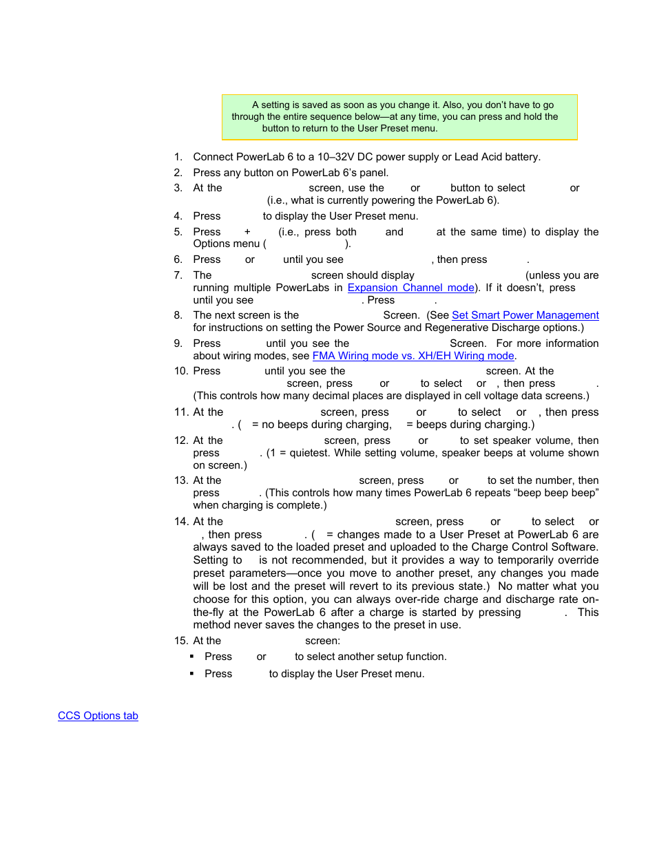 Set options | ProgressiveRC 6 PowerLab User Manual | Page 11 / 83