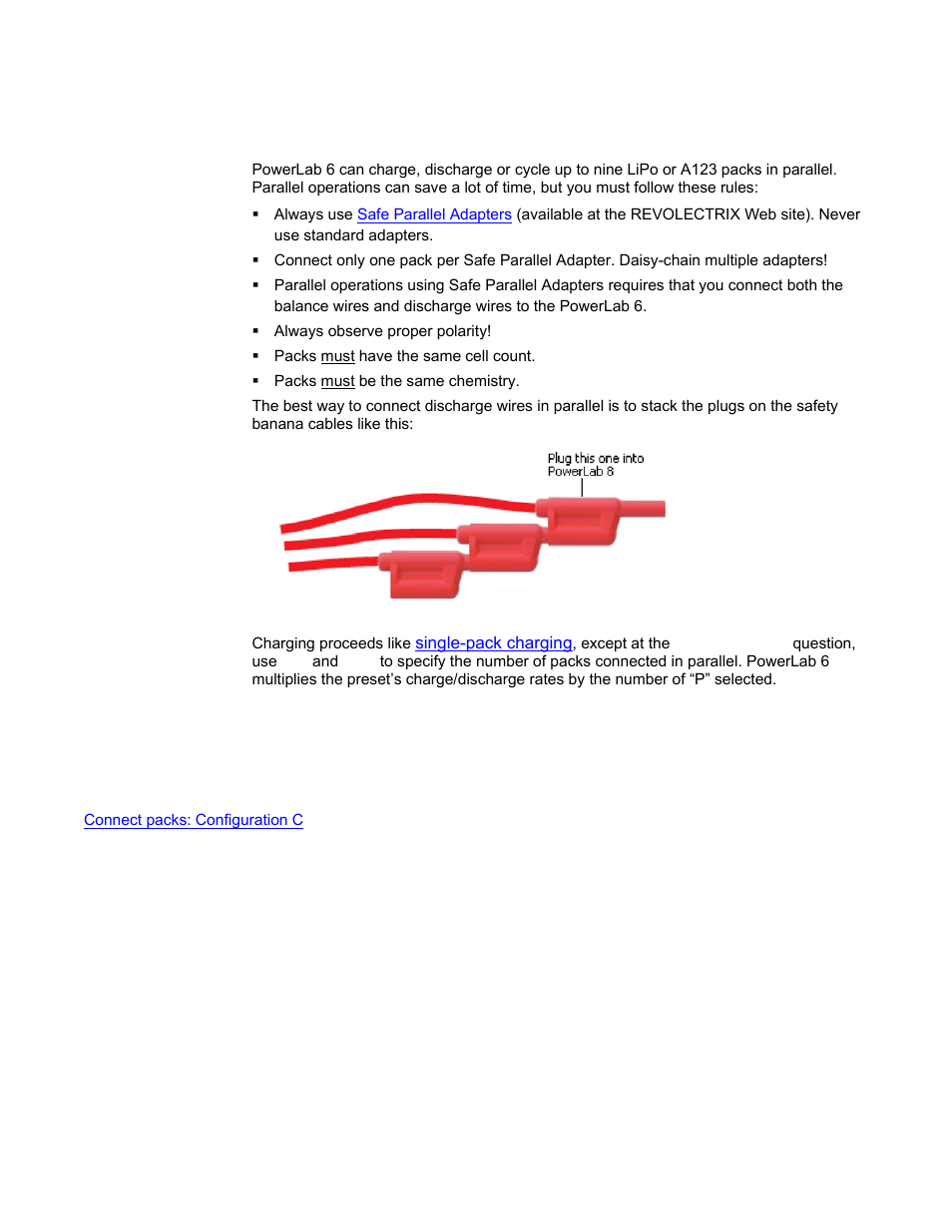 Charge/discharge/cycle packs in parallel, Parallel charging, Details | ProgressiveRC 6 PowerLab User Manual | Page 30 / 83