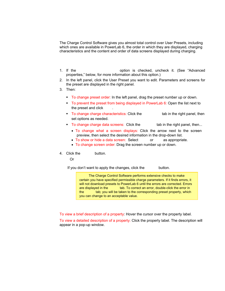 Presets tab, Edit a user preset, Information about properties | Ccs presets tab, Details | ProgressiveRC 6 PowerLab User Manual | Page 48 / 83