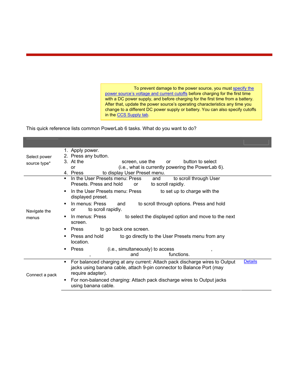 Using powerlab 6, Quick reference | ProgressiveRC 6 PowerLab User Manual | Page 7 / 83
