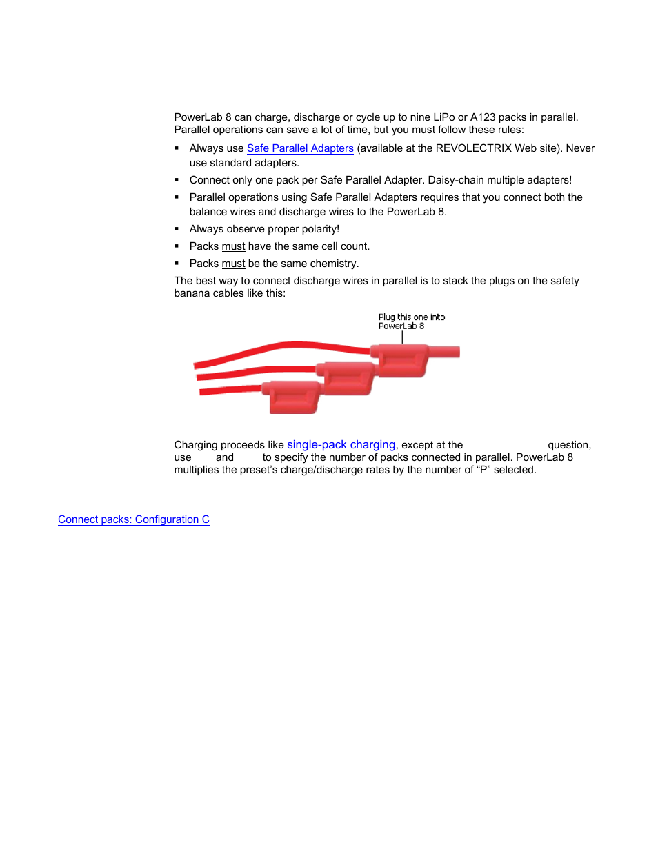 Charge/discharge/cycle packs in parallel, Parallel charging, Details | ProgressiveRC 8 PowerLab User Manual | Page 31 / 86