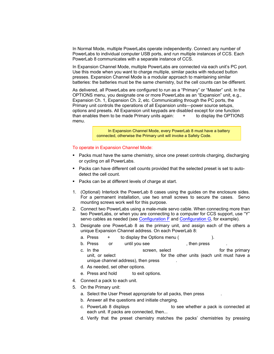 Expansion channel mode, Enabl, If it doesn’t, pre | ProgressiveRC 8 PowerLab User Manual | Page 32 / 86