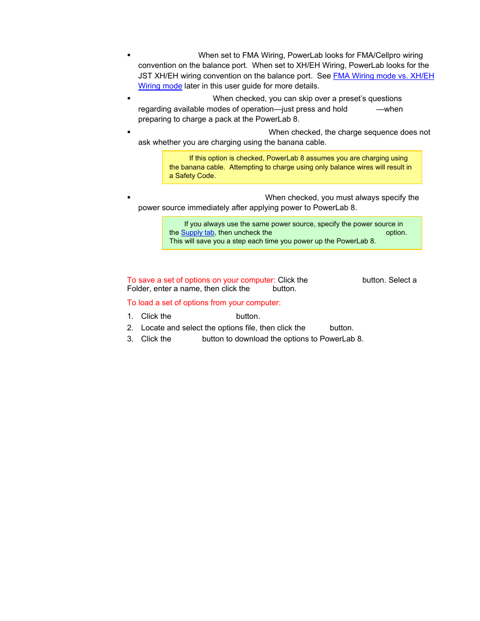 Save and load options | ProgressiveRC 8 PowerLab User Manual | Page 48 / 86