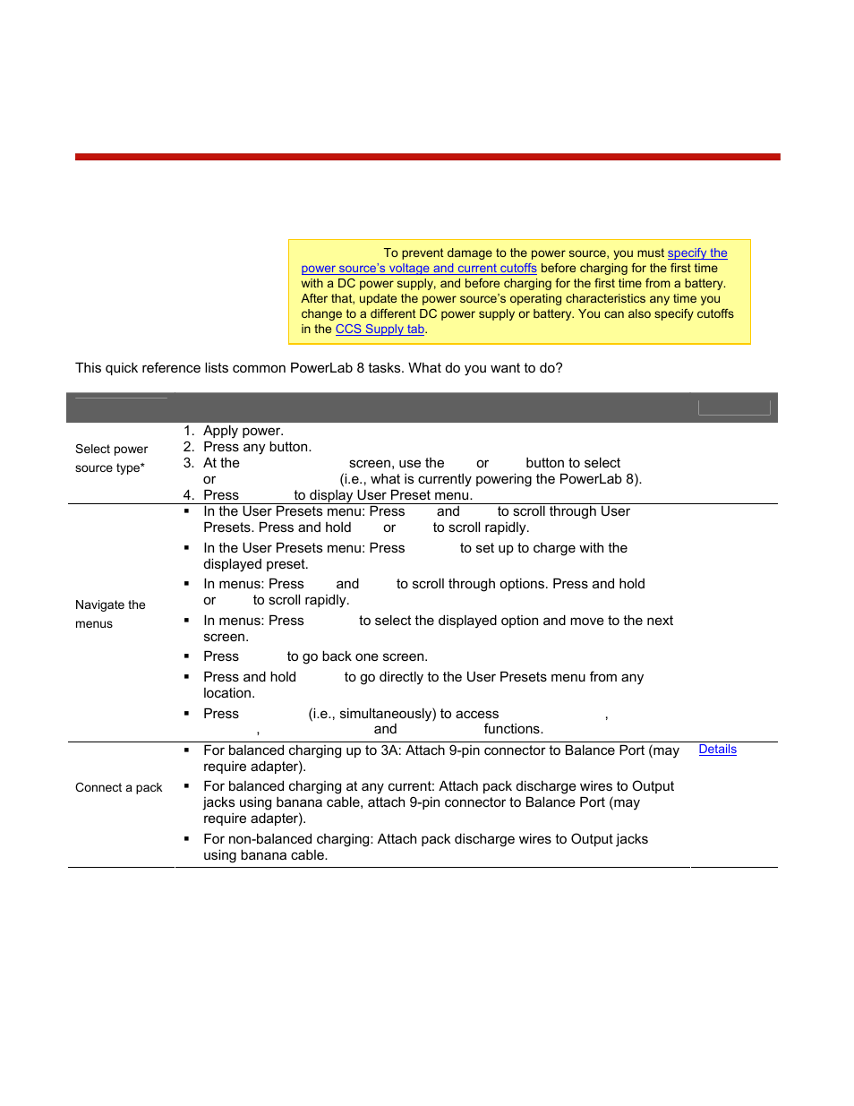 Using powerlab 8, Quick reference | ProgressiveRC 8 PowerLab User Manual | Page 7 / 86