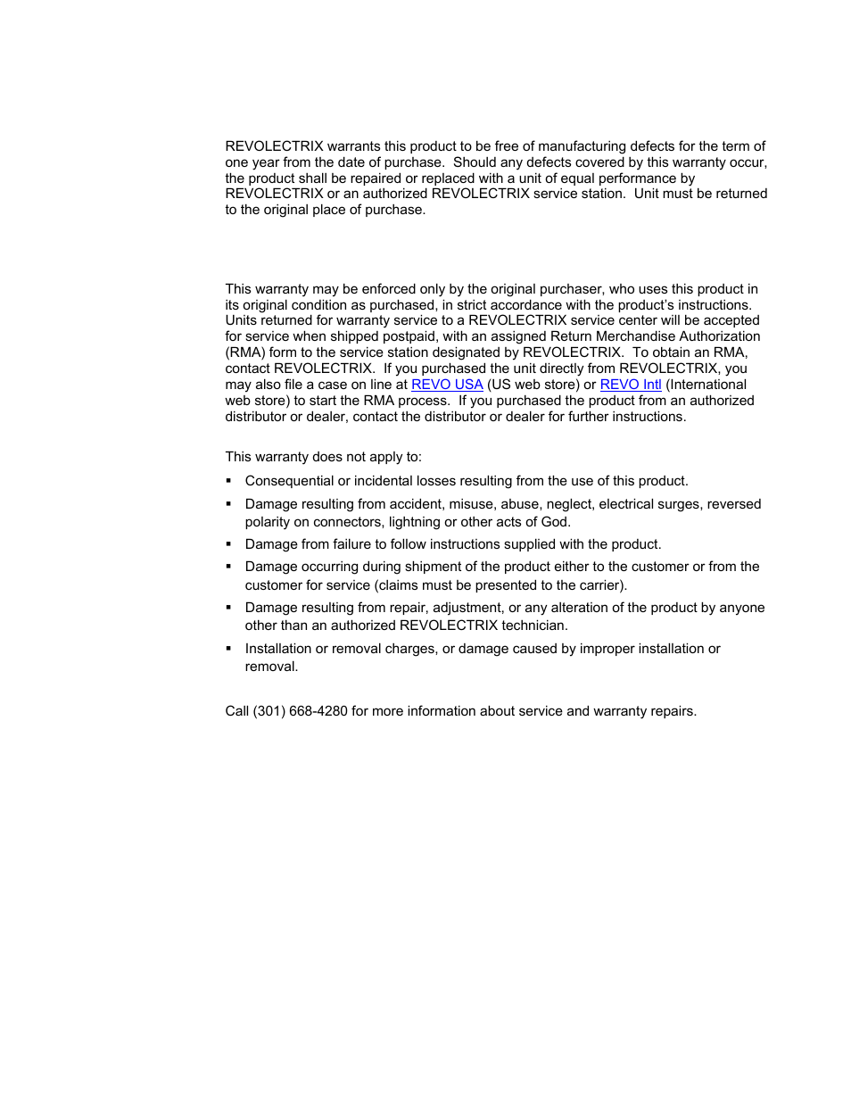 Revolectrix limited warranty, Limits and exclusions | ProgressiveRC 8 PowerLab User Manual | Page 86 / 86