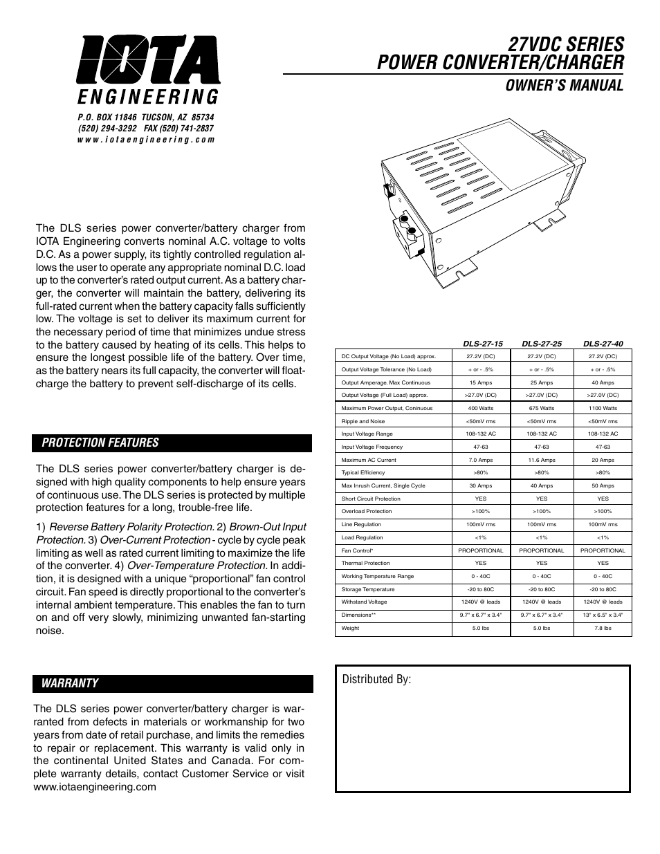 ProgressiveRC DLS-27-40 IOTA User Manual | 2 pages