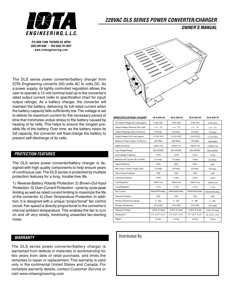 ProgressiveRC DLS-220-27-40 IOTA User Manual | 2 pages