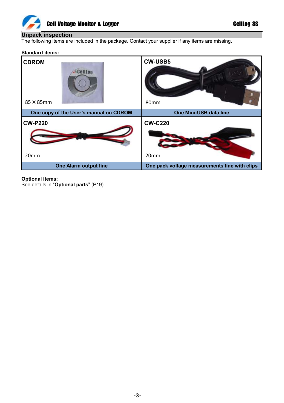 ProgressiveRC 8S CellLog User Manual | Page 3 / 20