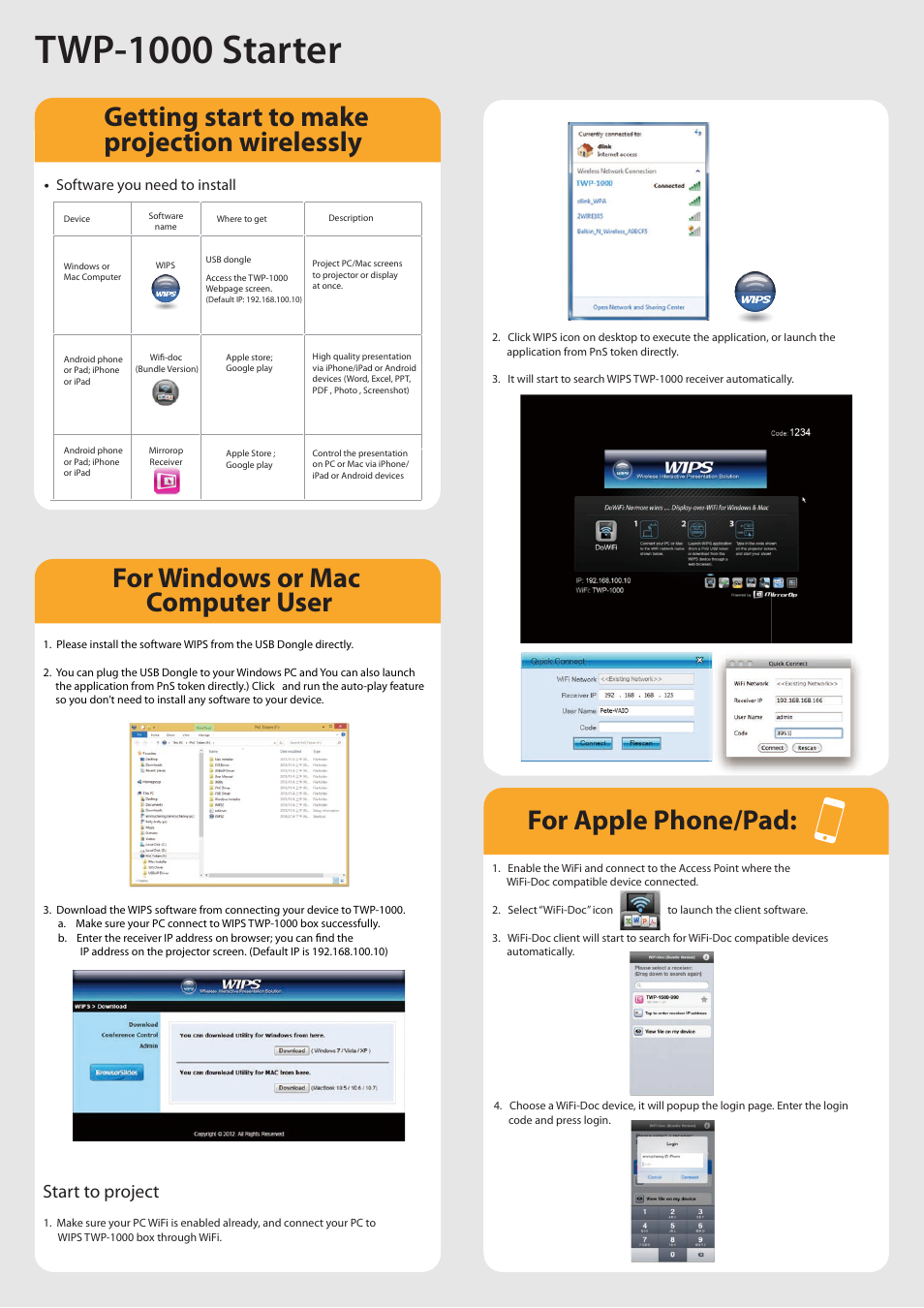 QOMO TWP-1000 User Manual | 2 pages