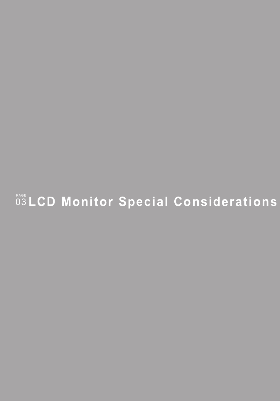 Lcd monitor special considerations | QOMO QIT600 User Manual | Page 5 / 51