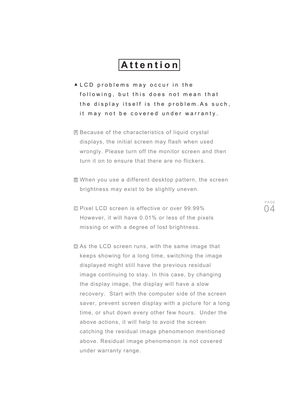 Lcd monitor special considerations | QOMO QIT600 User Manual | Page 6 / 51