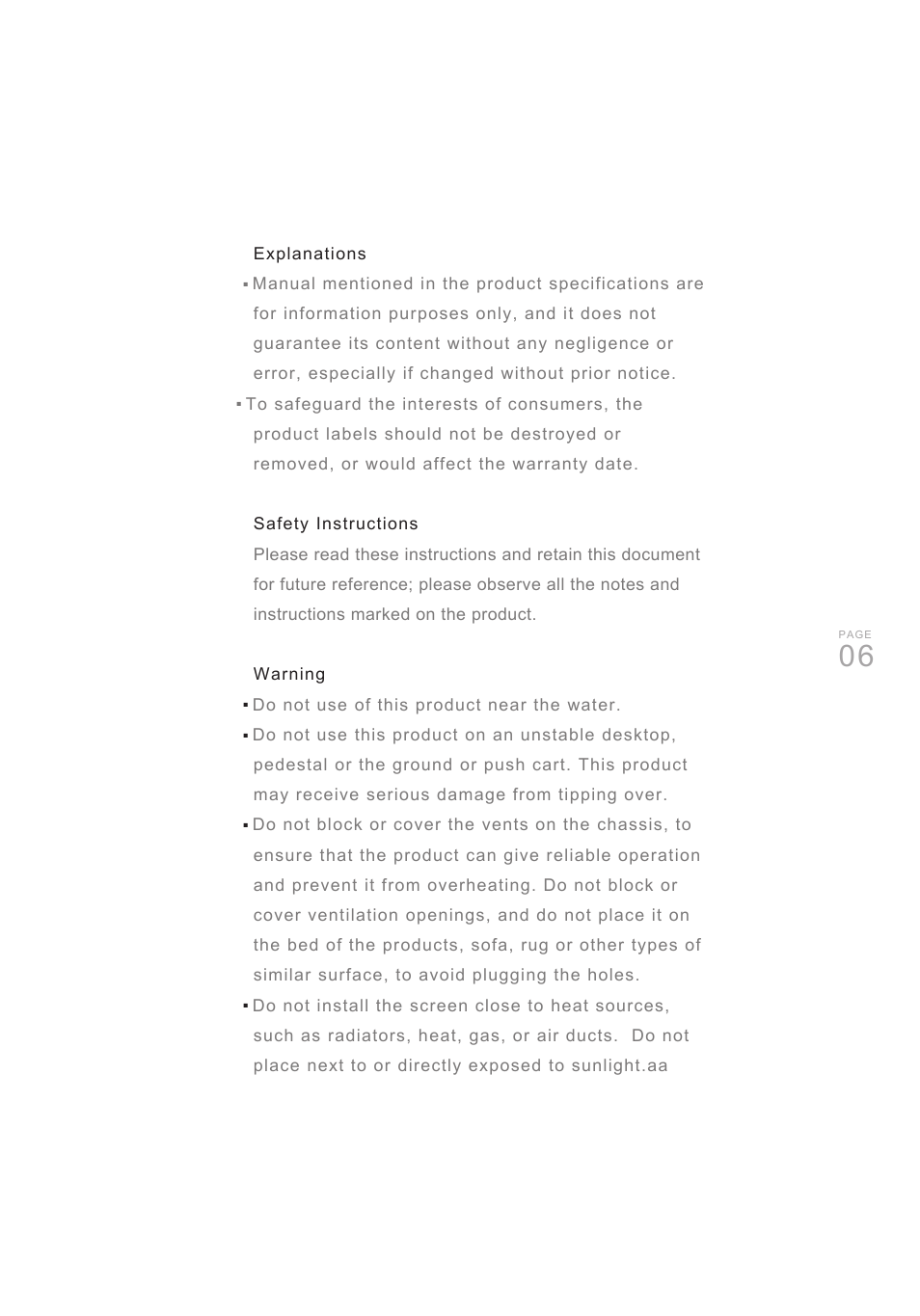 Precautions | QOMO QIT600 User Manual | Page 8 / 51