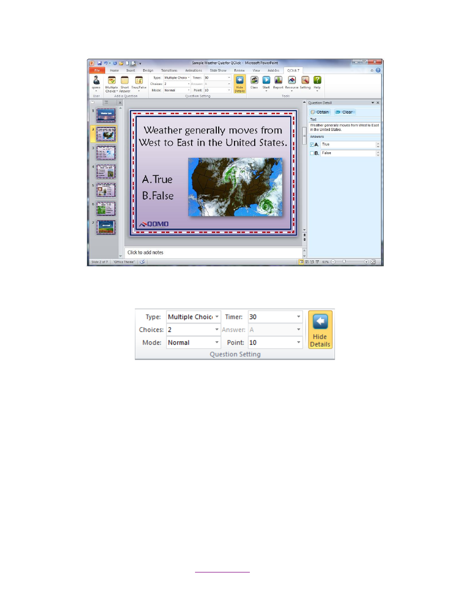 Question setting, 1 question setting, 1 type | 2 choices | QOMO QClick V7 User Manual | Page 11 / 150