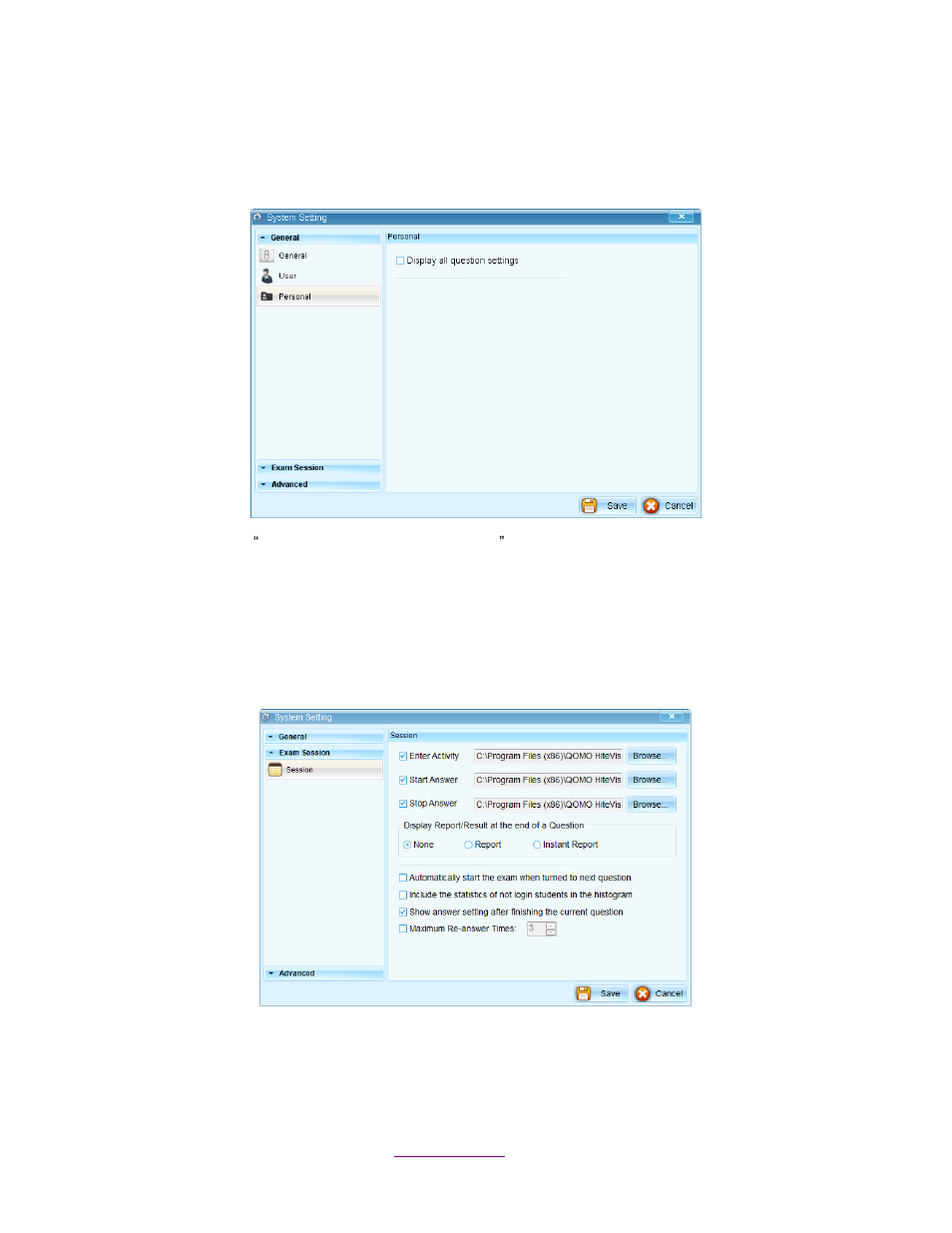 2 exam session | QOMO QClick V7 User Manual | Page 46 / 150