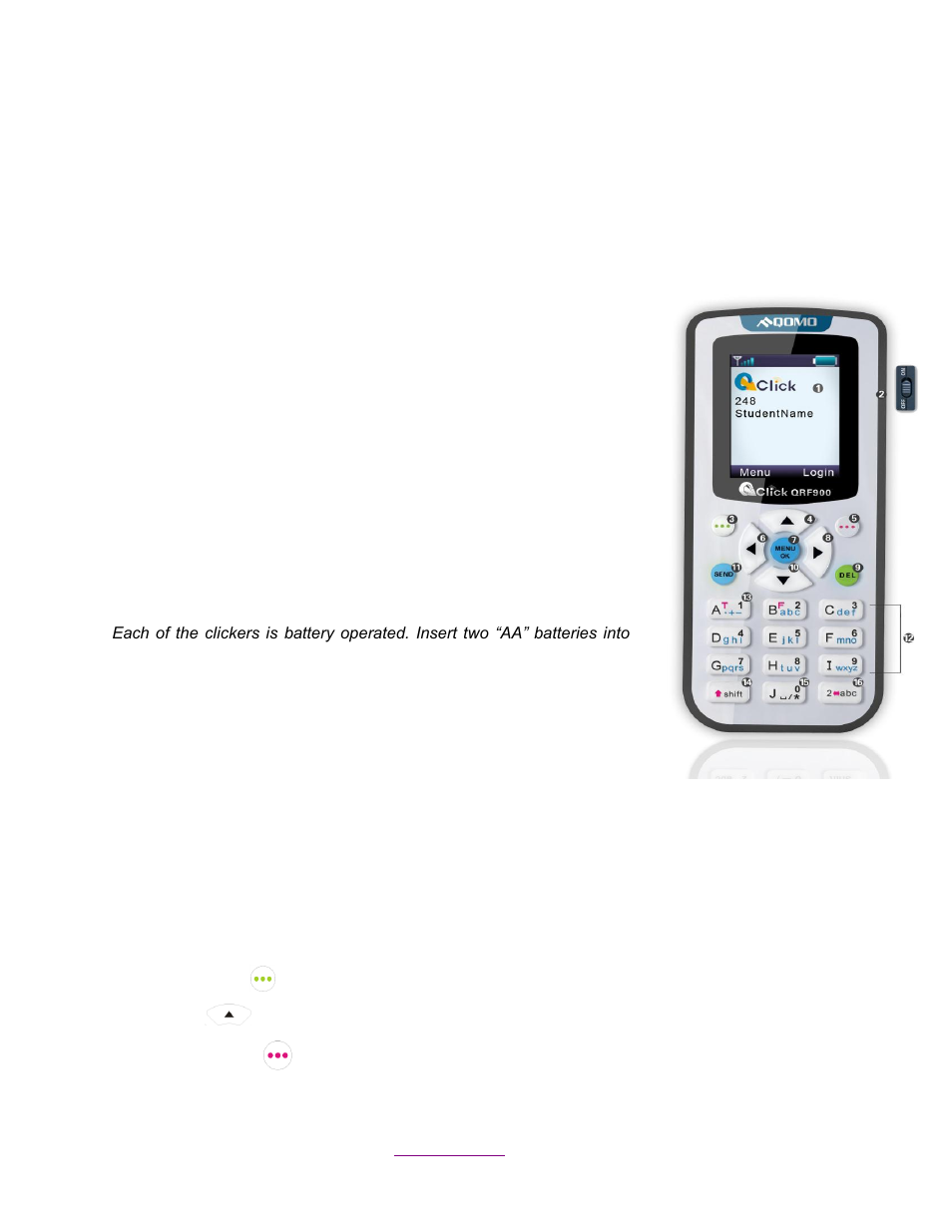 Part 2, Qrf900 hardware & system installation illustration, Student keypad | Specifications, Illustration, 1 student keypad, 1 specifications, 2 illustration | QOMO QClick V7 User Manual | Page 51 / 150
