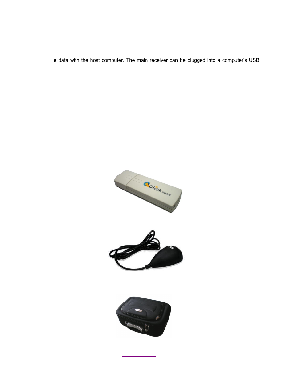 Main receiver and usb cable, Specifications, Illustration | Carrying case, 3 main receiver and usb cable, 4 carrying case, 1 specifications, 2 illustration | QOMO QClick V7 User Manual | Page 87 / 150