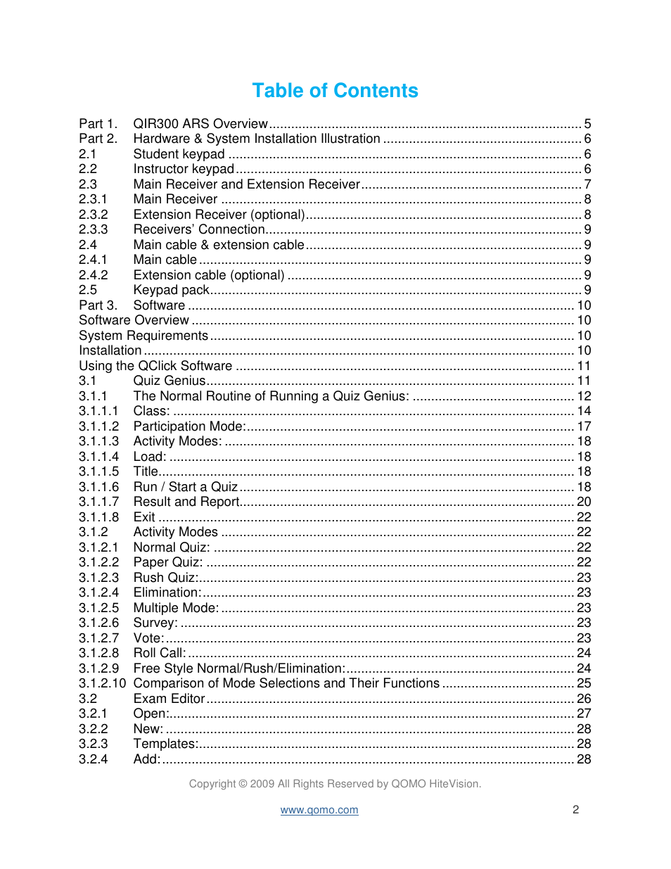 QOMO QIR300 User Manual User Manual | Page 2 / 91