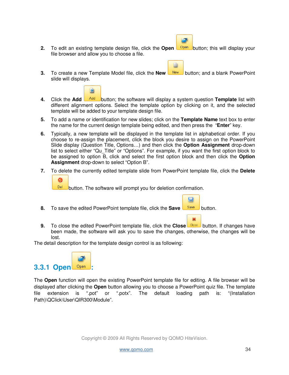 1 open | QOMO QIR300 User Manual User Manual | Page 34 / 91