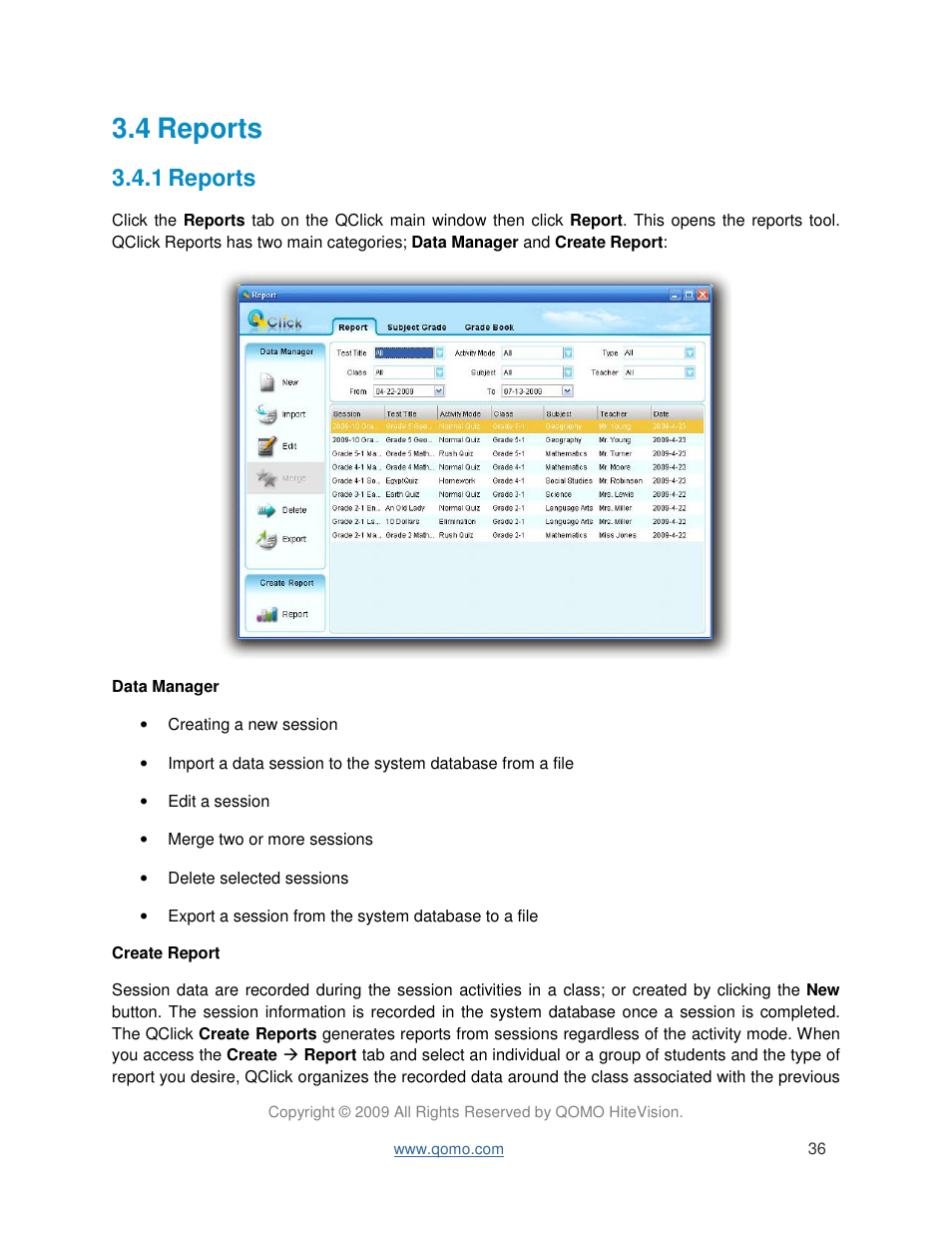 4 reports, 1 reports | QOMO QIR300 User Manual User Manual | Page 36 / 91