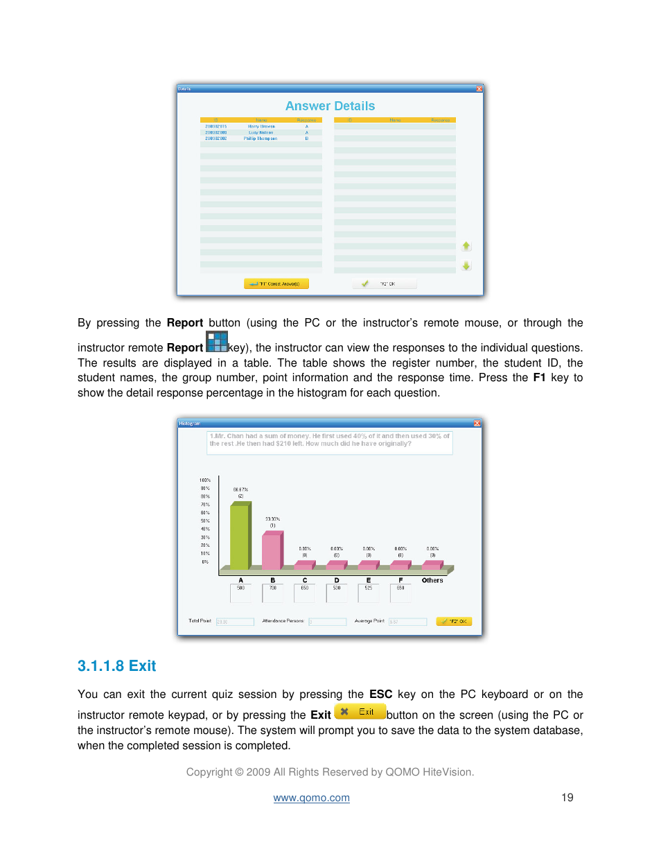 8 exit | QOMO QRF300 User Manual User Manual | Page 19 / 90